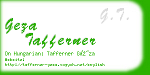geza tafferner business card